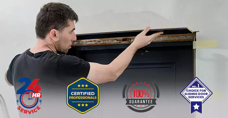 Wood Door Crack and Hole Repair in Cooper City